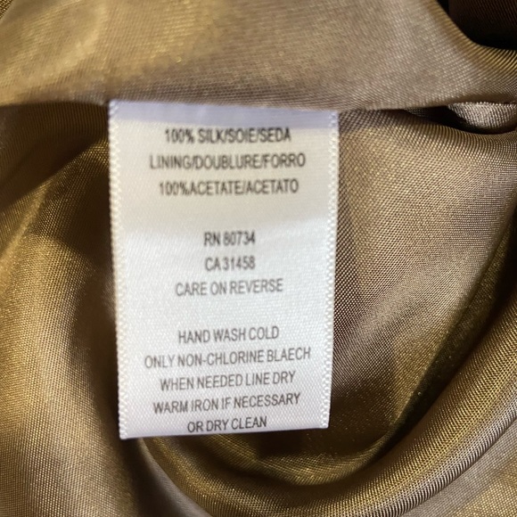 BCBG MaxAzria Strapless Gold/Pewter A line Cocktail Dress Sz 0 - Picture 3 of 11